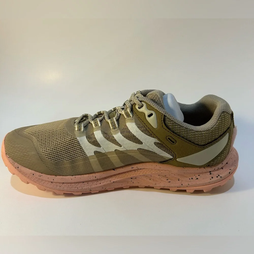 Merrell Women's Sneakers in Tan and Peach Antora 3 Trail running shoes - Picture 4 of 8